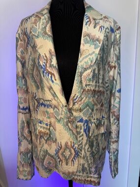 Molly Bracken Abstract Print Blazer NWT